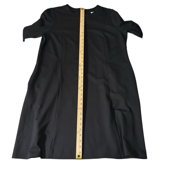 J. Jill Ponte Knit Black Dress Size Large Keyhole Back Office Workwear Stretch - Picture 13 of 16